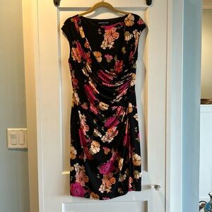 American Living Floral Ruched Dress Size 14